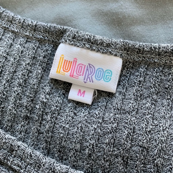 🌹 LulaRoe (M) Grey Classic Ribbed Midi Dress - Picture 6 of 8